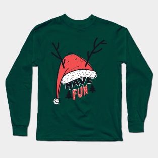 Santa Hat Long Sleeve T-Shirt